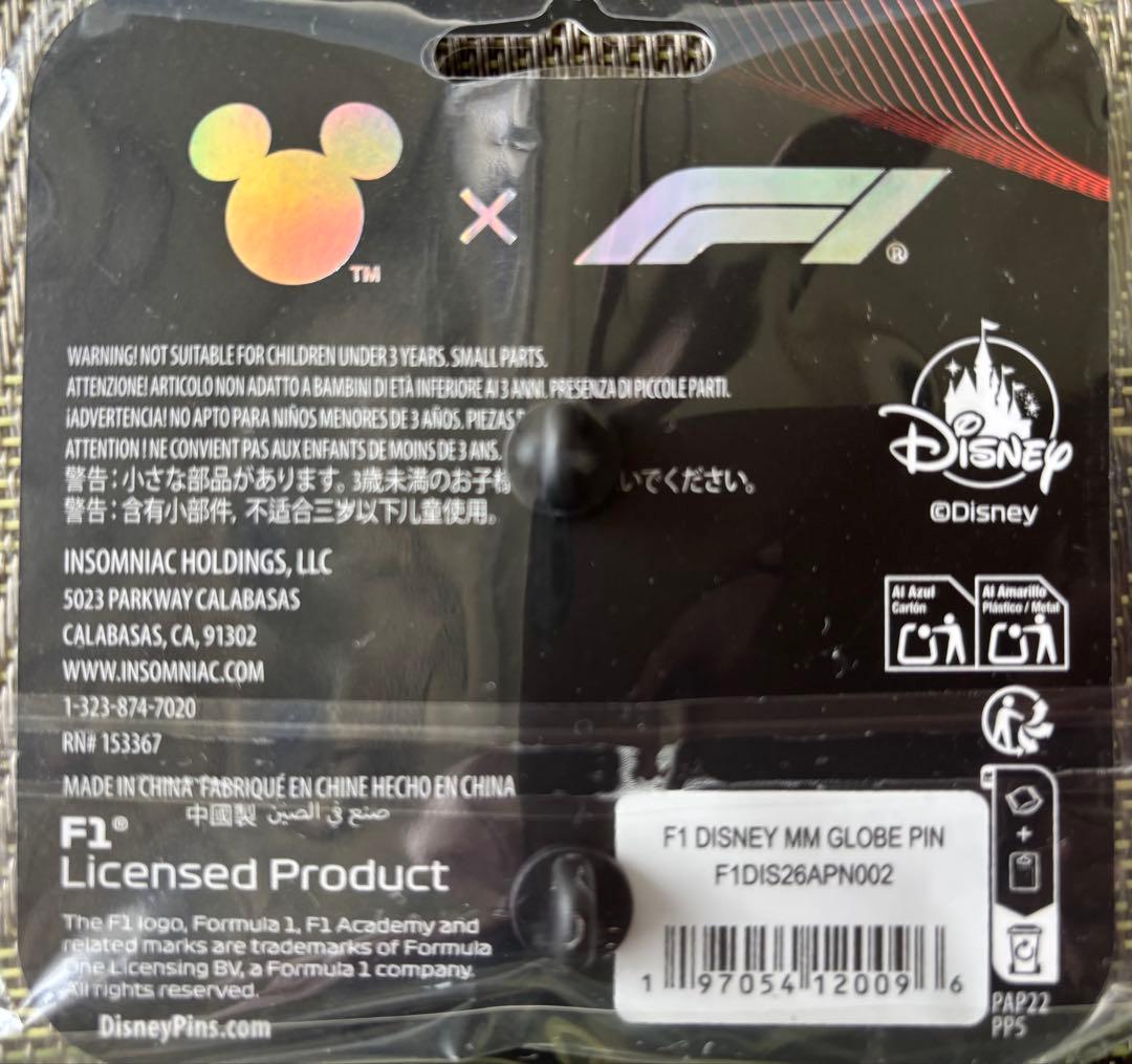 F1 × ディズニー 2026日本GP 鈴鹿限定 ピンバッジ 3個セット