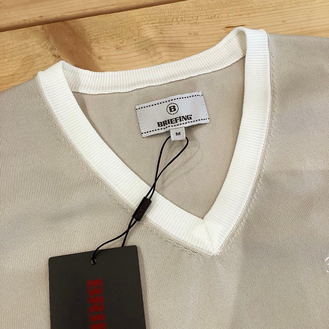 新品　BRIEFING WR BI-COLOR V NECK KNIT VEST