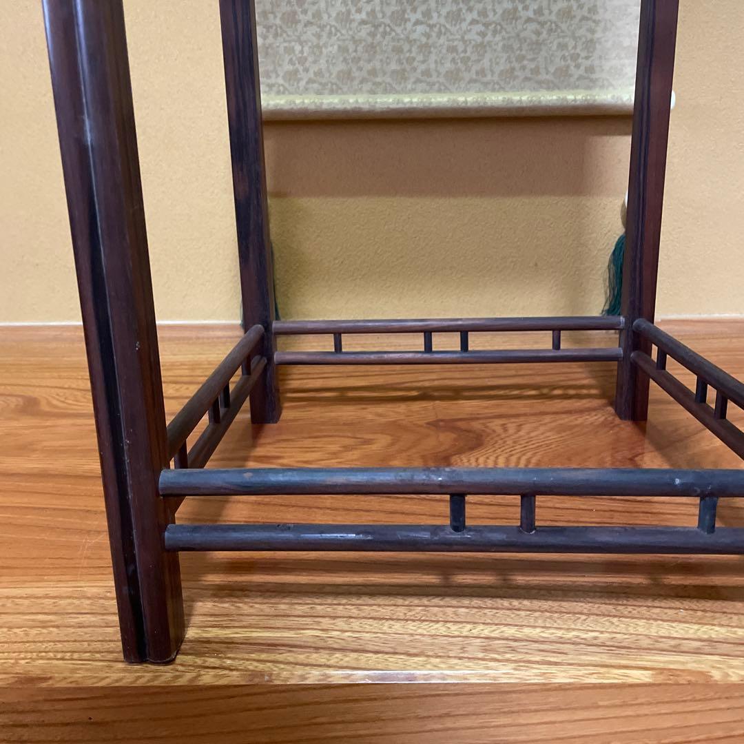 【唐木】懸崖1.1尺 盆栽台 黒檀 ビンテージ品 高卓(こうしょく)【訳あり品】