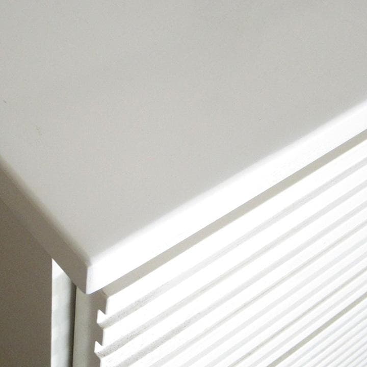 80巾　ホワイト 4段チェスト 白レール付　長期在庫商品　未使用　ルーバー