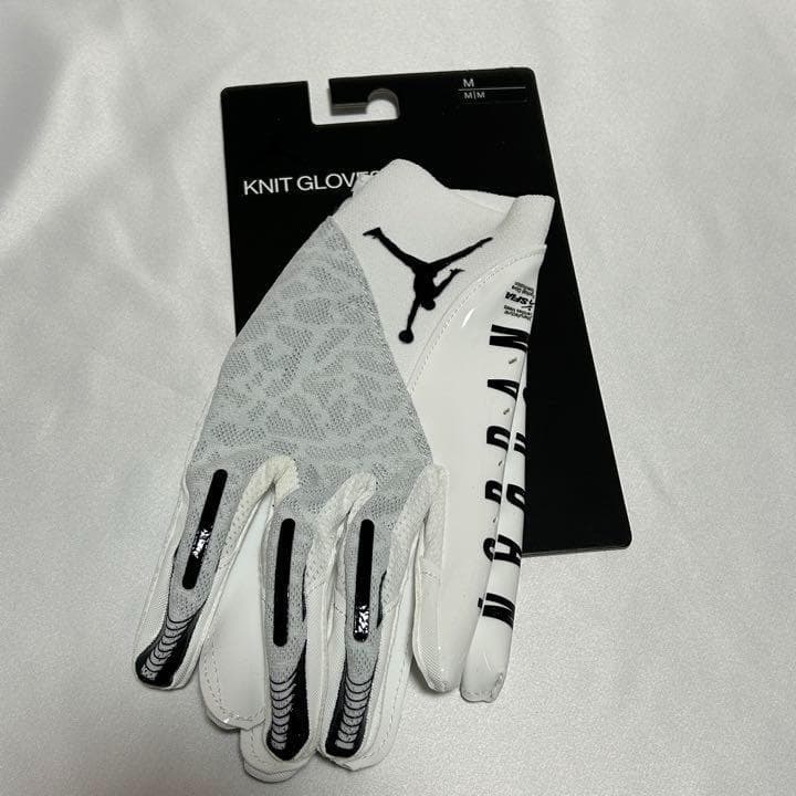 【新品】 アメフト Jordan Knit グローブ　ホワイト　M