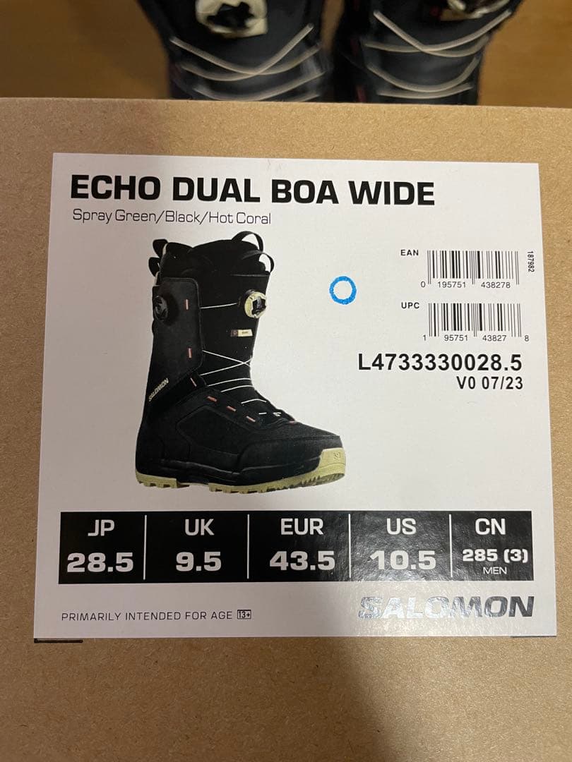 スノーボード 24-25 SALOMON ECHO DUAL BOA WIDE 28.5cm