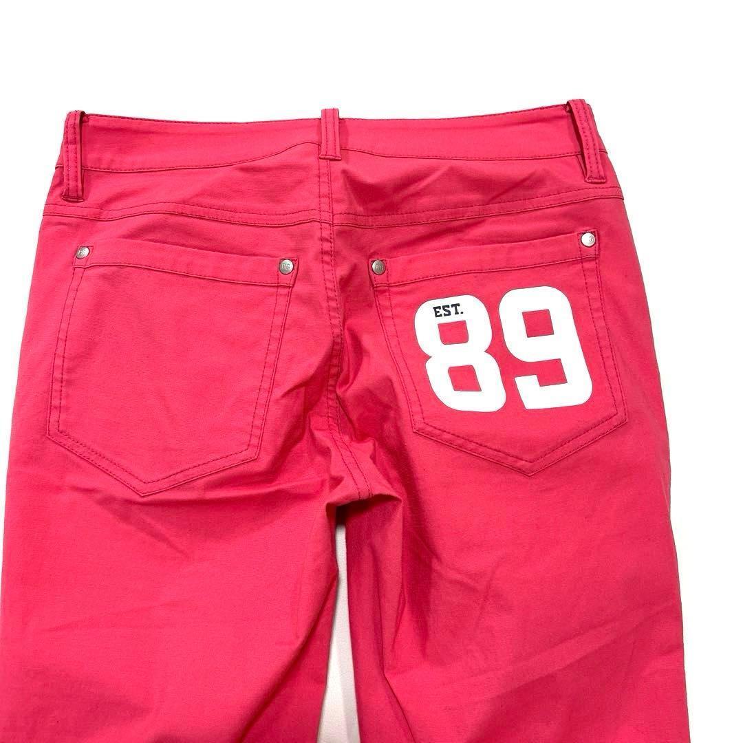 パーリーゲイツ　1/M ロングパンツ　レディース　ピンク　バックロゴ「89」