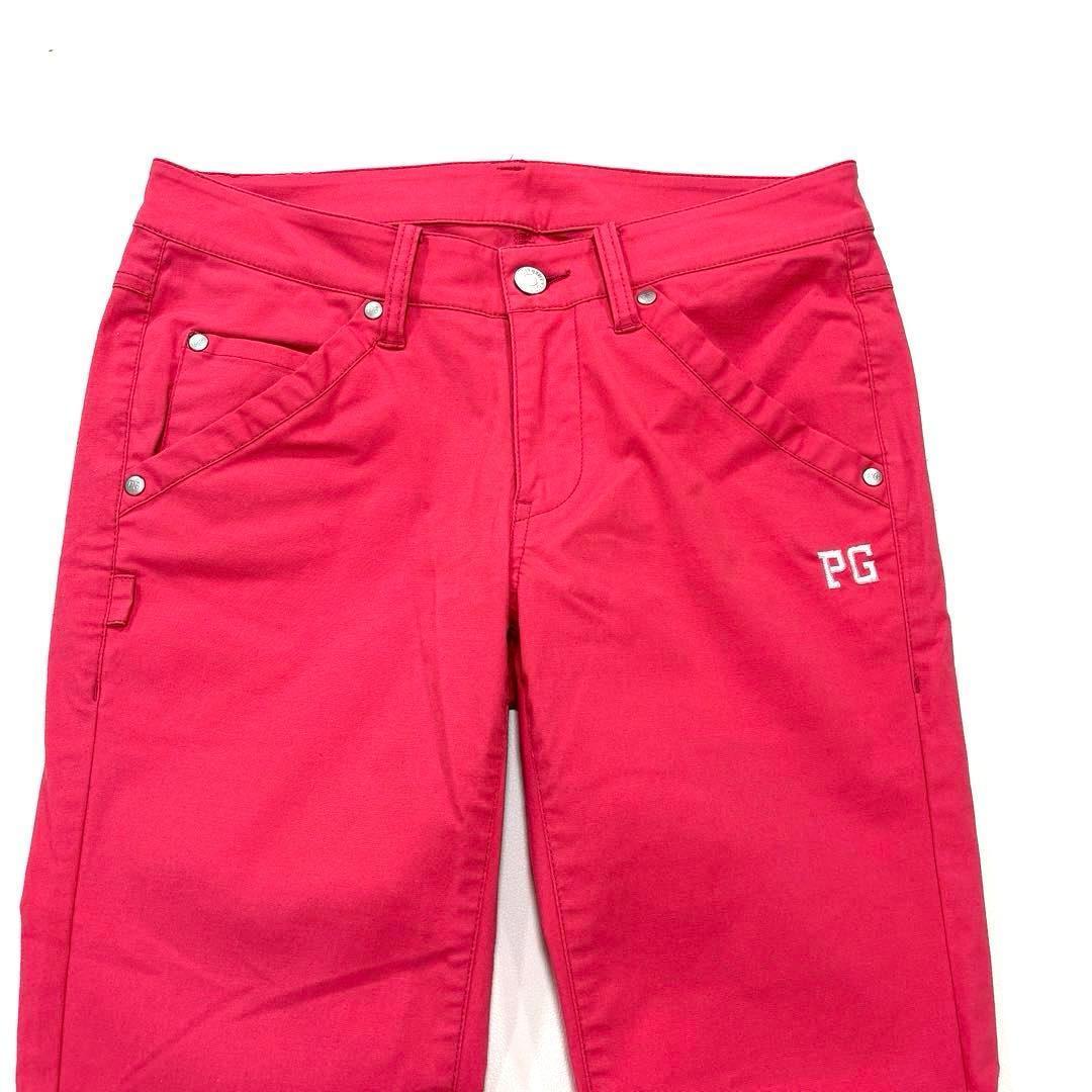 パーリーゲイツ　1/M ロングパンツ　レディース　ピンク　バックロゴ「89」