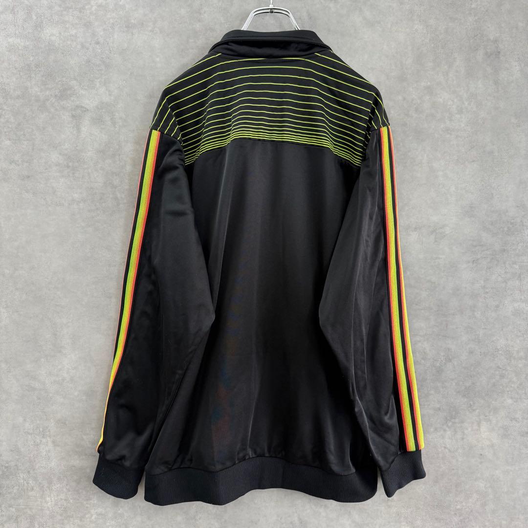 00s old adidas アディダス トラックジャケット ブラック×ネオン