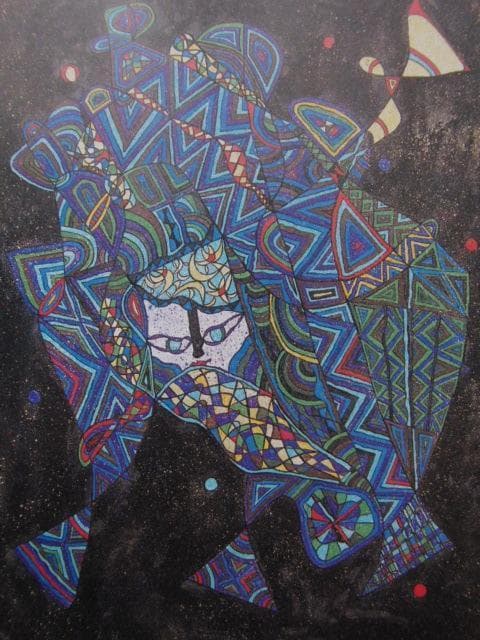 佐藤良助、【カナの宴】、希少な大判額装用画集より、美品、日本人画家