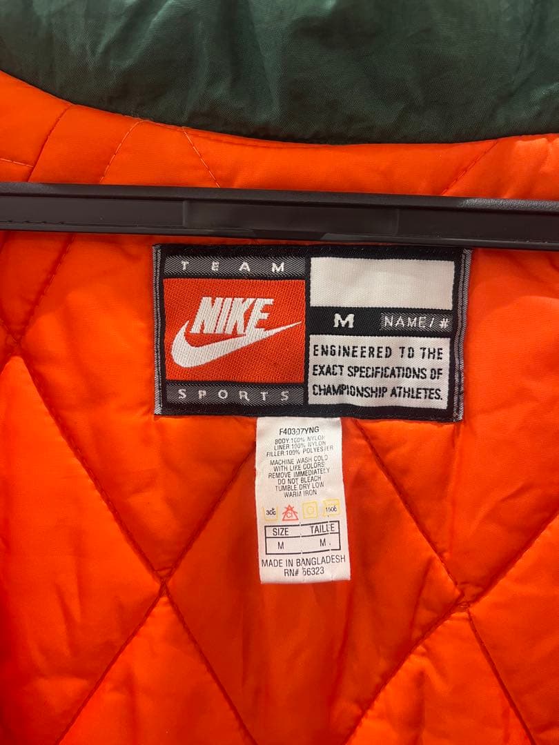【古着美品】NIKE CANESダウンジャケット Mサイズ マイアミハリケーンズ