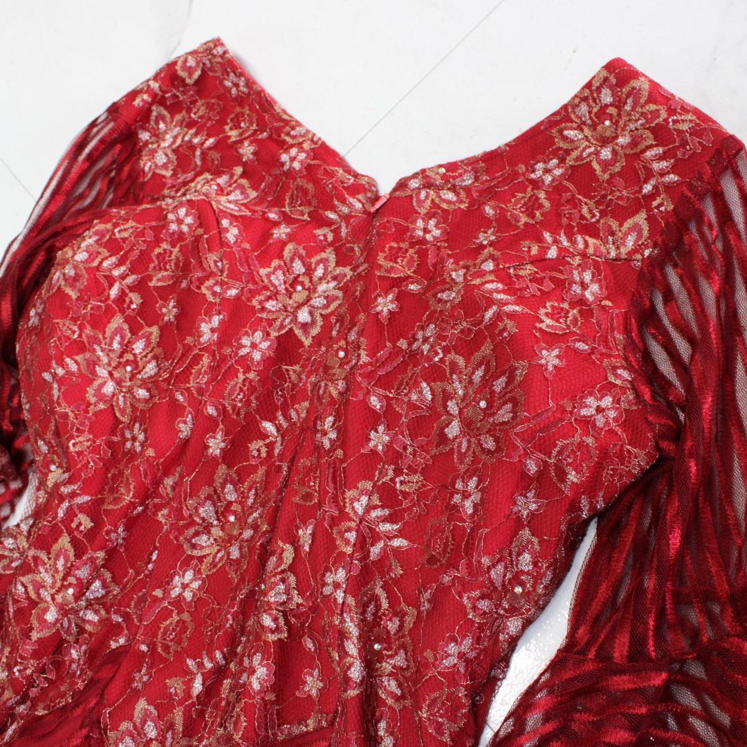 【美品 社交ダンス衣装】ワンピース ドレス prima boutique レッド