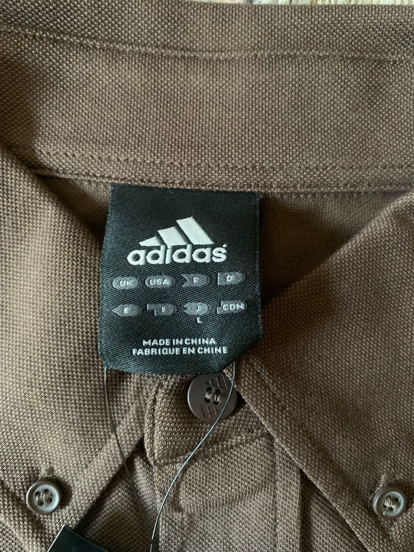 未使用 00s adidas vtg ボタンダウン シャツ CLIMALITE