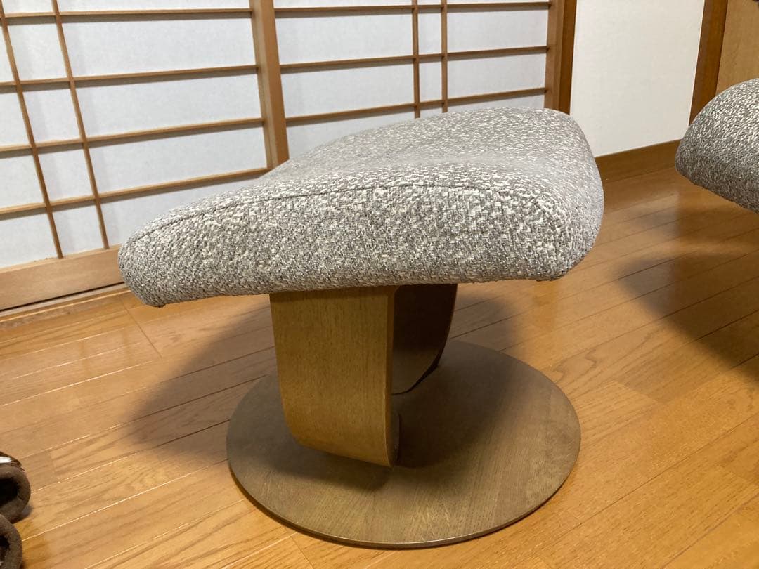 【セット売り】【オットマンのみ】リクライニングチェア ファブリック