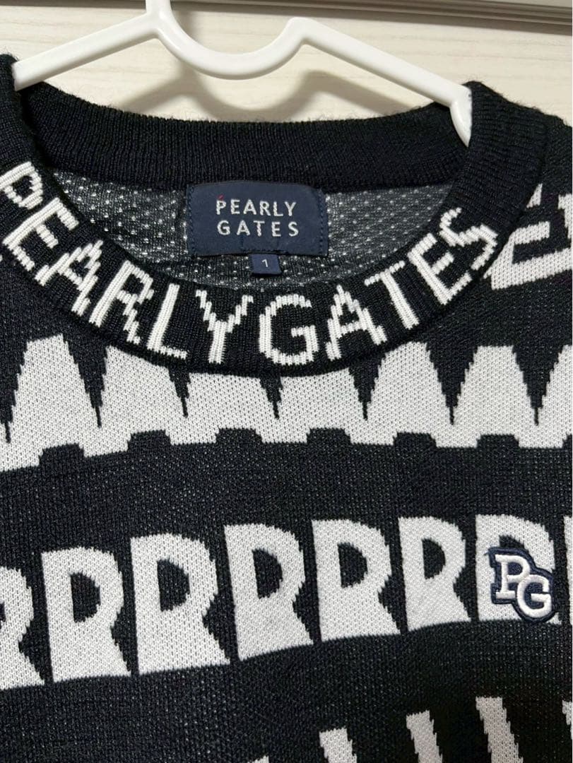 値下げしました！！ PEARLY GATES 文字柄セーター サイズ1