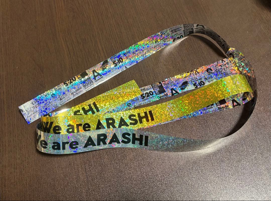 We are ARASHI 金テ銀テ2本フルサイズ