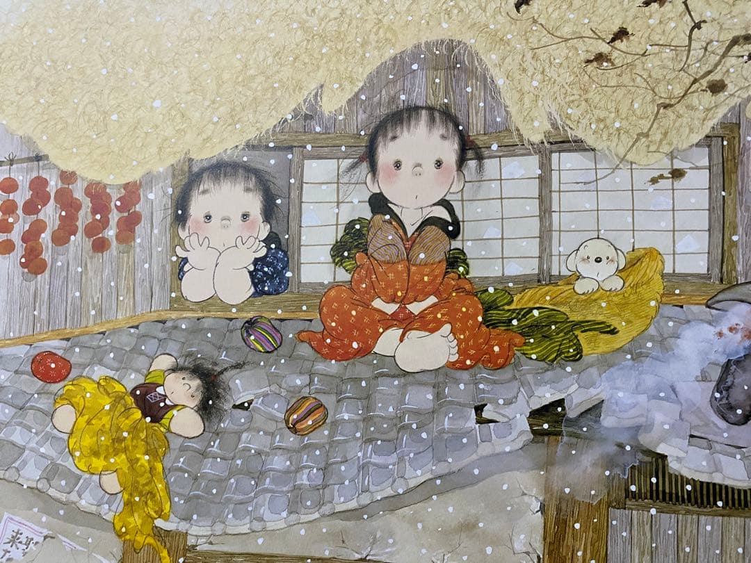 中島潔（梅吉）　アートプリント『想い雪』
