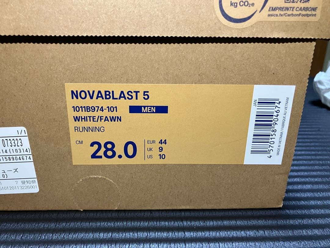 asics アシックス NOVABLAST5 ノヴァブラスト 5 28.0cm