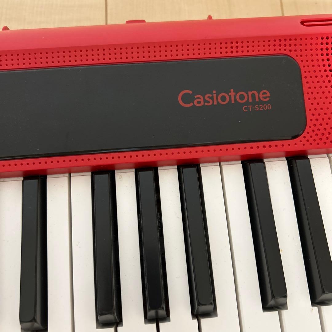 CASIO CT-S200 レッド ポータブルキーボード