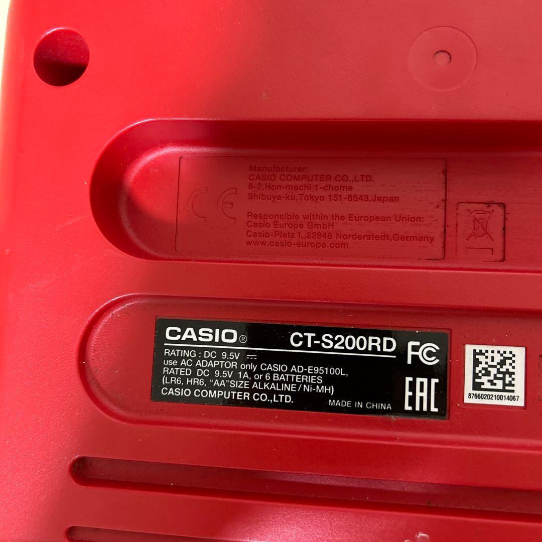 CASIO CT-S200 レッド ポータブルキーボード