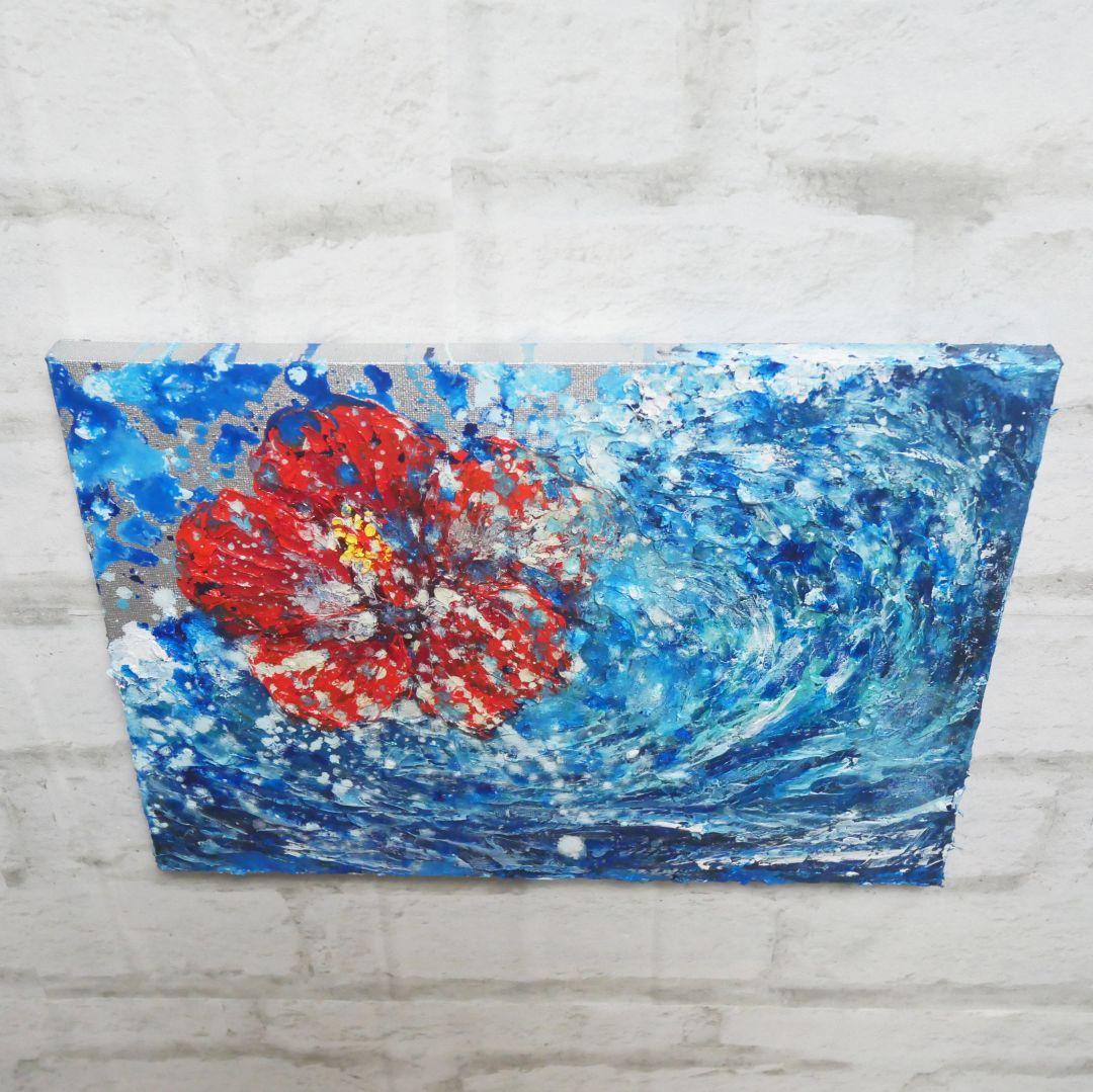 油絵 油彩 油彩画 絵 絵画【海の花】