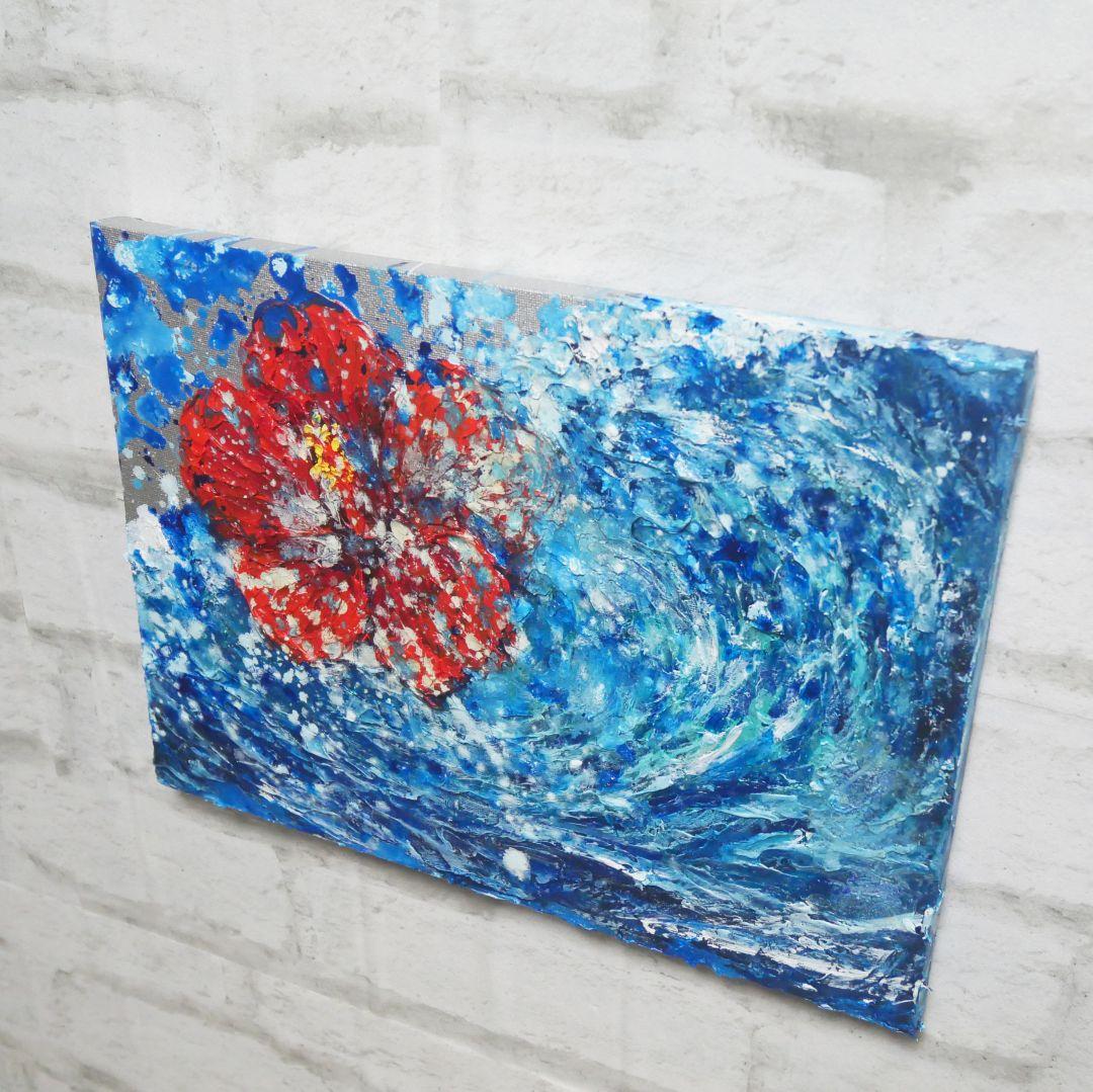 油絵 油彩 油彩画 絵 絵画【海の花】