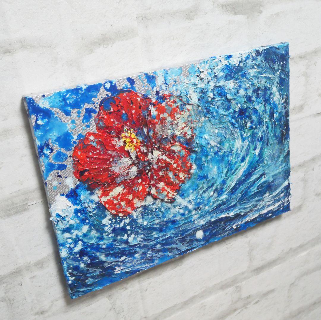 油絵 油彩 油彩画 絵 絵画【海の花】
