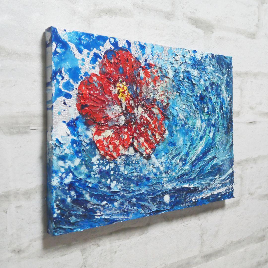 油絵 油彩 油彩画 絵 絵画【海の花】