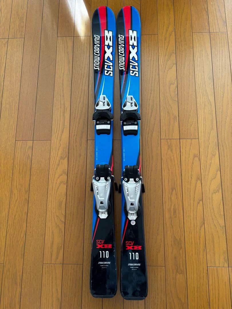 スキーセット110cm 板　靴　ストック　ビンディング付き