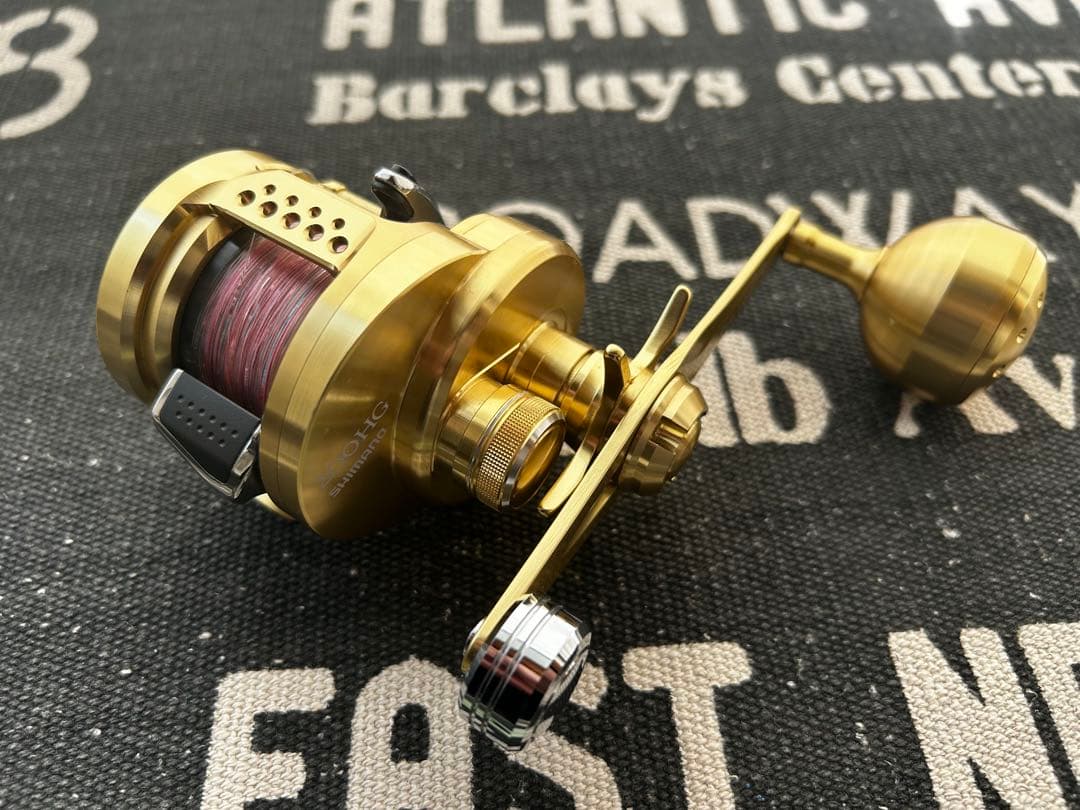 14オシアコンクエスト200HG　夢屋パワーハンドル65mm ノーマルハンドル付