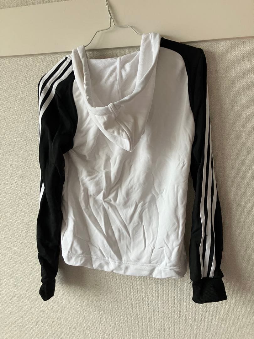 adidas ラインジャージジャケット ホワイト/ブラックM新品タグ付き