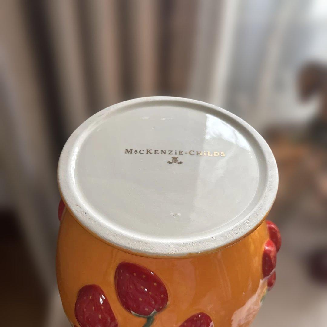 MacKenzie-Childs 26年新商品いちごとオレンジデザイン花瓶セット