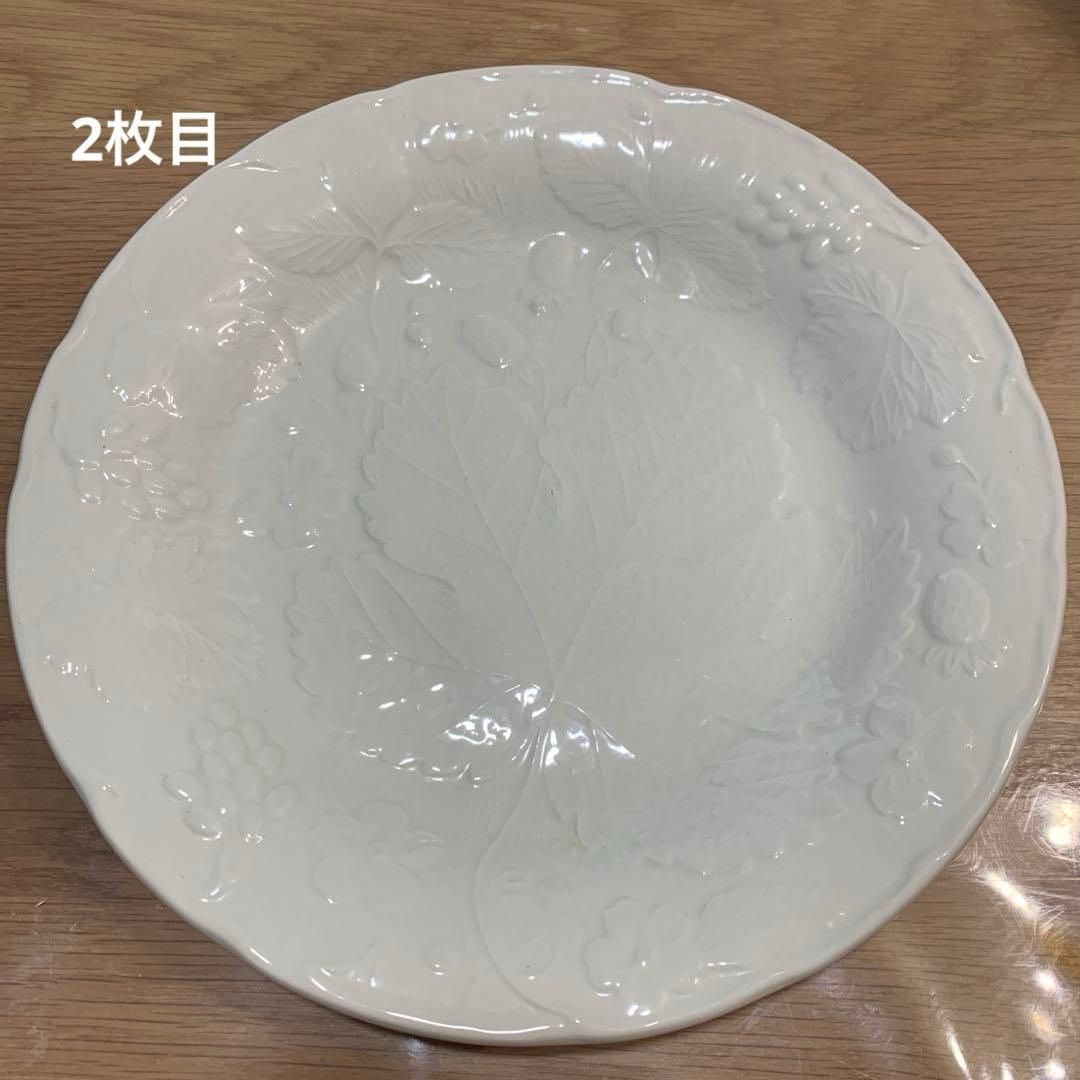 Burleigh 葉と果実の浮彫り皿 約25cm 5枚セット