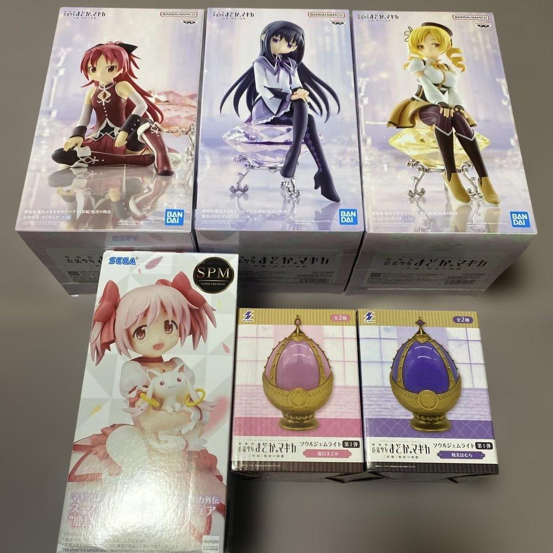 まどか☆マギカ フィギュア4体とマギカソウルジェムライト2種セット