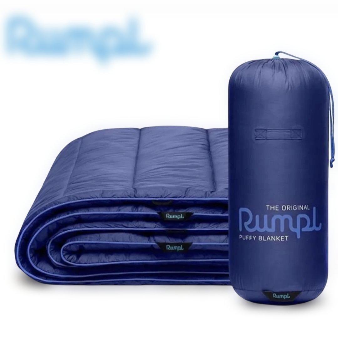 【新品】 RUMPL ランプル　アウトドア ブランケット　ウェーブブルー ブルー