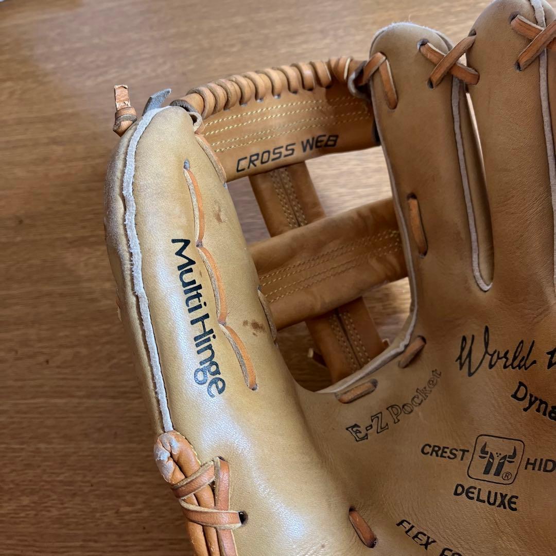 ミズノ ワールドウィン 一般軟式 グローブ グラブ 内野用 青カップ 美品