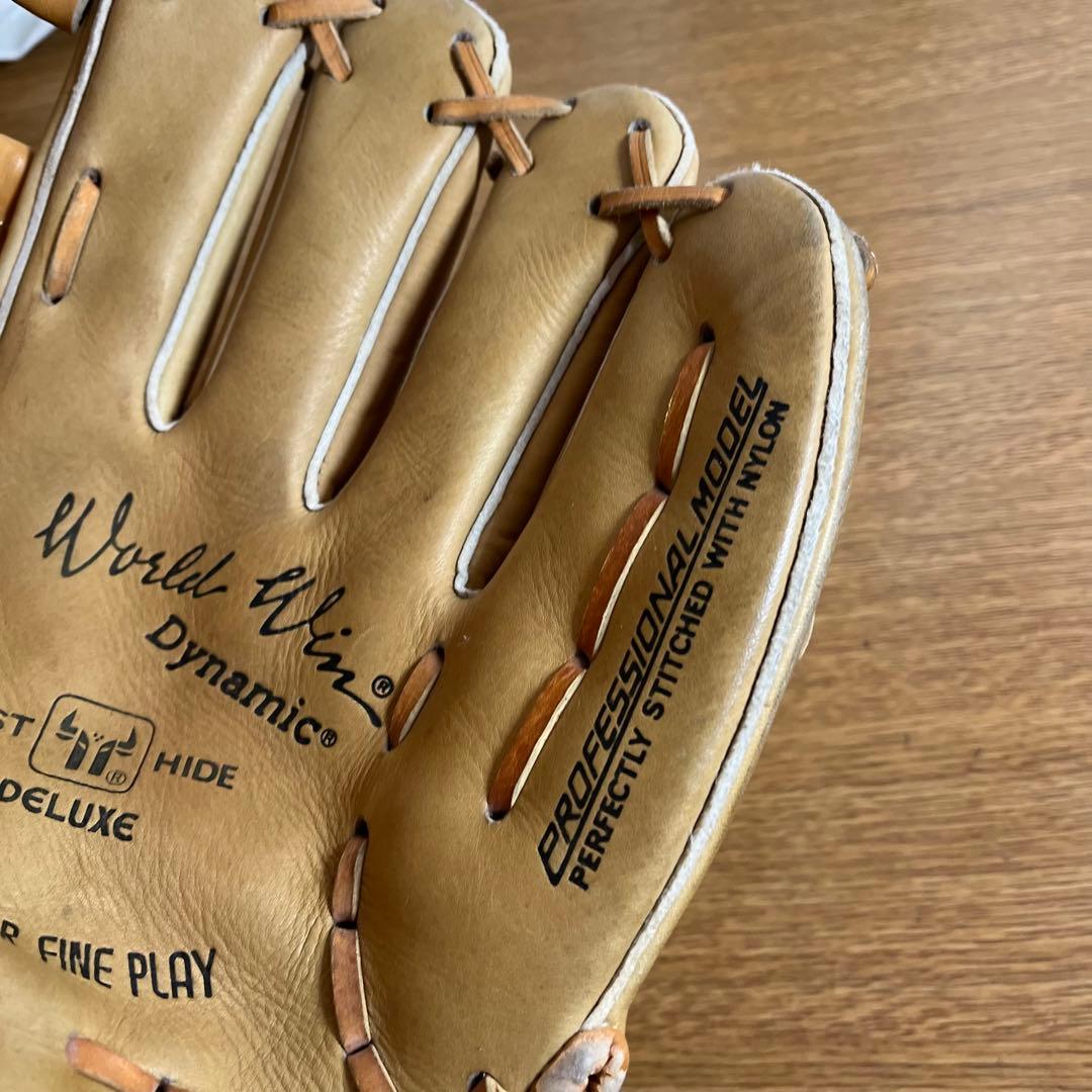 ミズノ ワールドウィン 一般軟式 グローブ グラブ 内野用 青カップ 美品