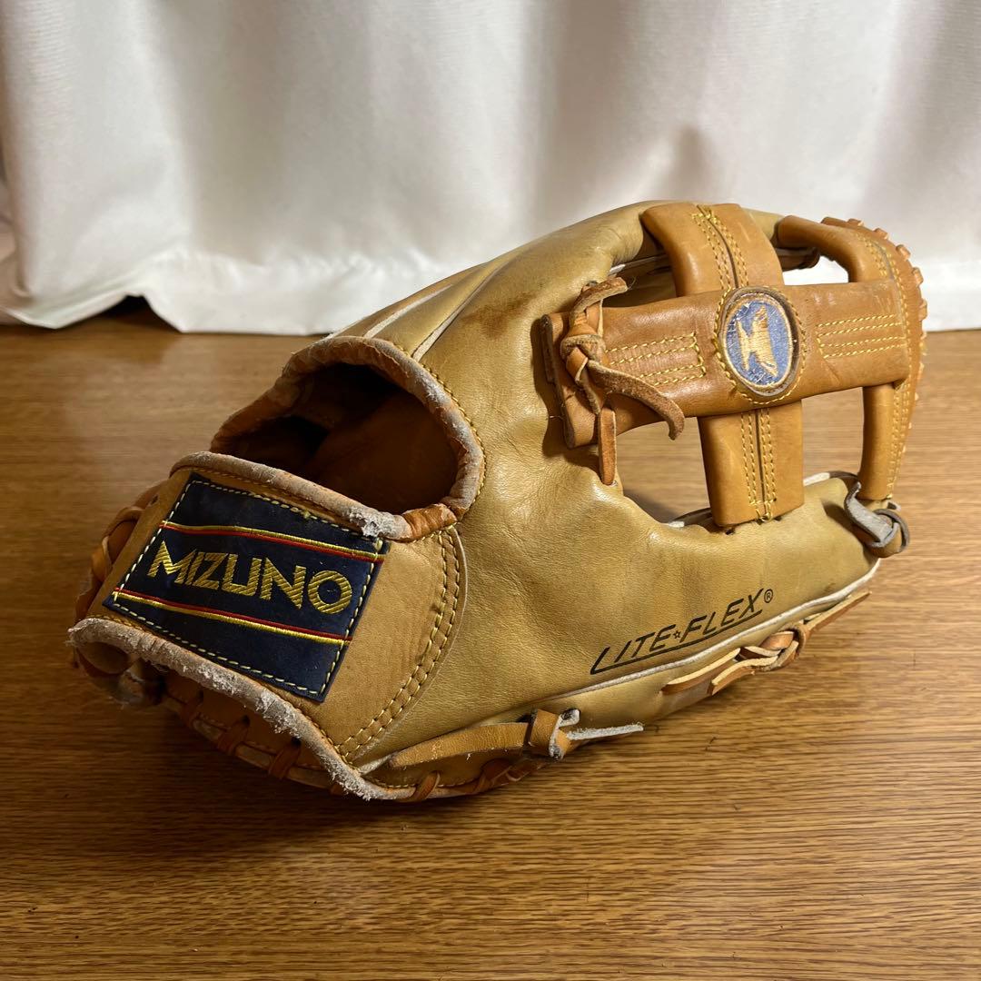 ミズノ ワールドウィン 一般軟式 グローブ グラブ 内野用 青カップ 美品