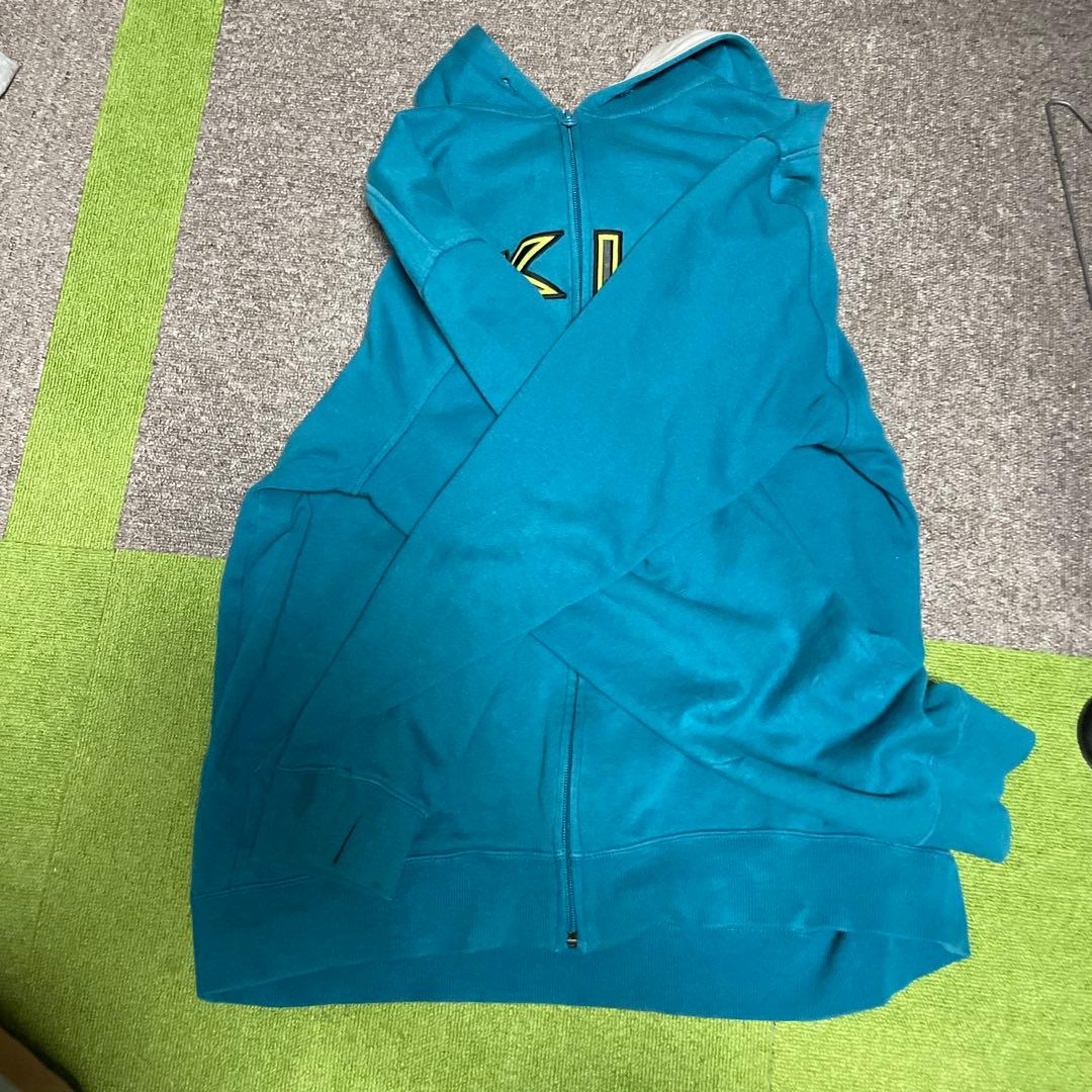 90s OAKLEY フード付きパーカー ターコイズ