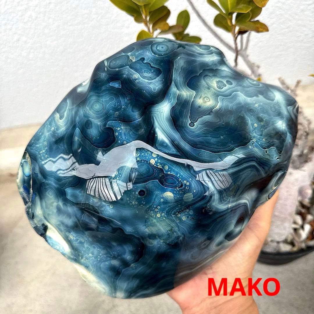 M1610☆ブルー瑪瑙原石5.8Kg☆天然石　原石