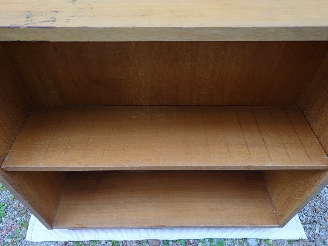木製 飾り台 ラック 棚 昭和レトロ アンティーク ディスプレイ BOX 無垢