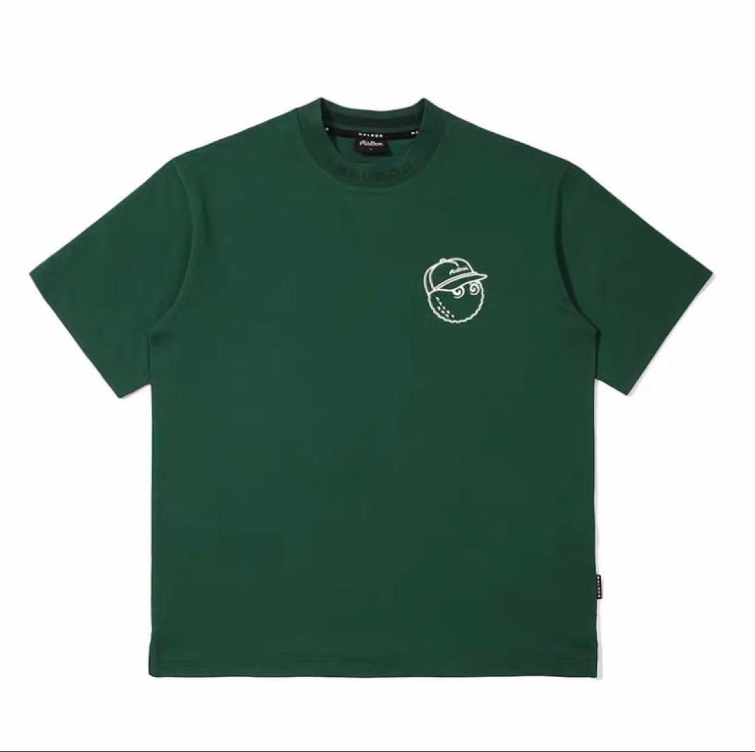 XL マルボンゴルフ MALBON GOLF シャツ　モックネック　緑