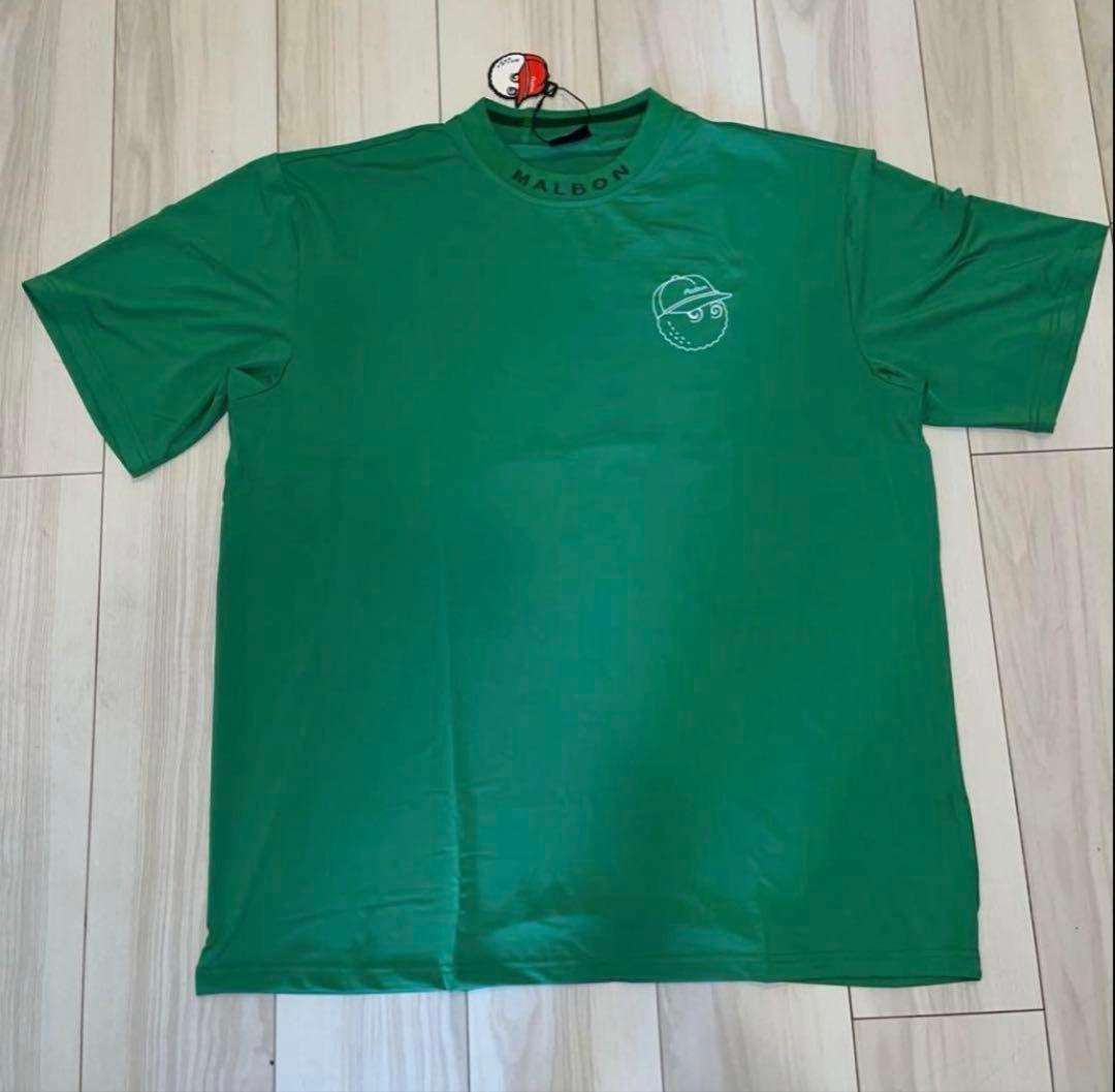 XL マルボンゴルフ MALBON GOLF シャツ　モックネック　緑