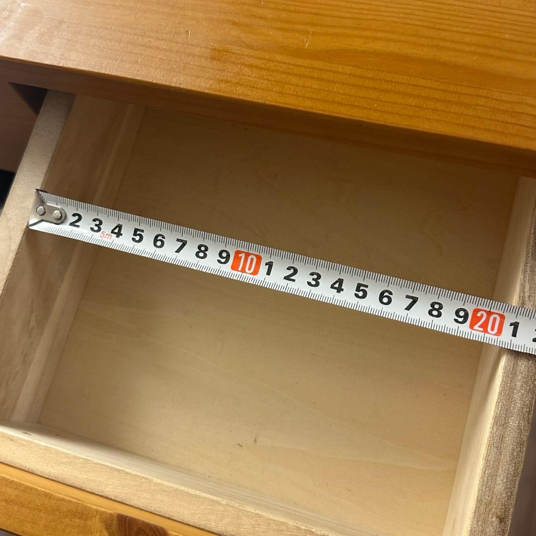 天然木　オーク？　チェスト　花台　高さ101cm 幅62cm