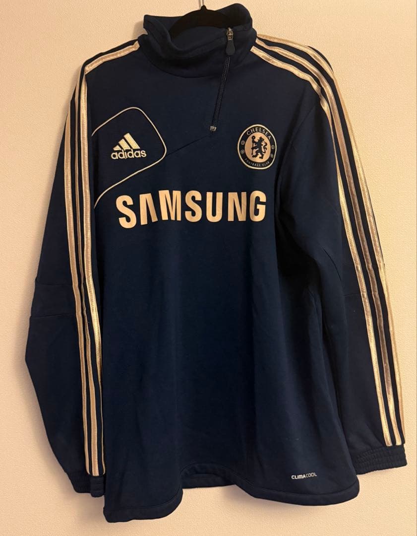 Chelsea adidas ハーフジップ 長袖ウェア