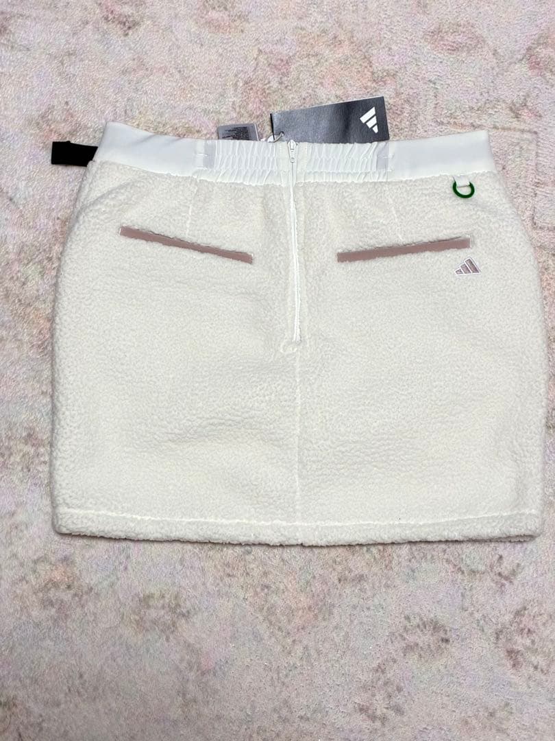 新品 アディダス 春の暖かフリース＆白ボアスカート セットアップ L