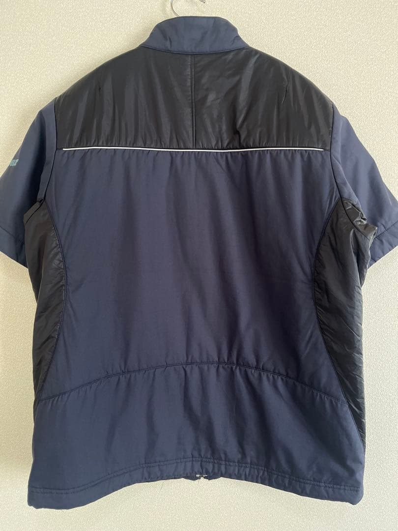 Munsingwear 半袖ブルゾン メンズL ネイビー ゴルフジップジャケット