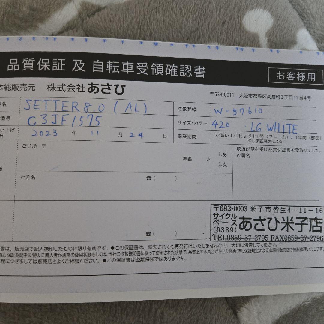 LOUIS GARNEAU ルイガノSETTER8.0 23年モデル　鳥取県
