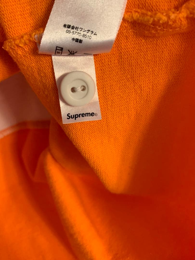 クウォーター　supreme シュプリーム　ラガーシャツ　オレンジ