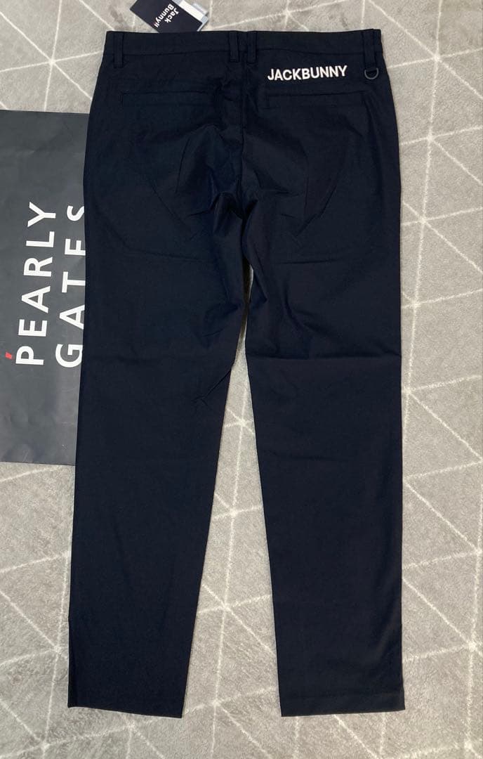 新品 パーリーゲイツ ジャックバニー ポリエステルツイル パンツ(5)L/紺