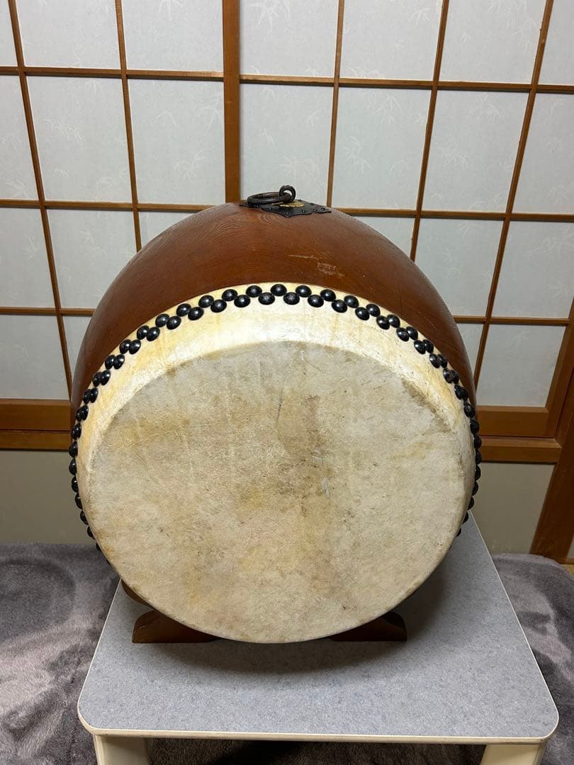 【値下げ】長胴太鼓1尺5寸　天然木くり抜き胴