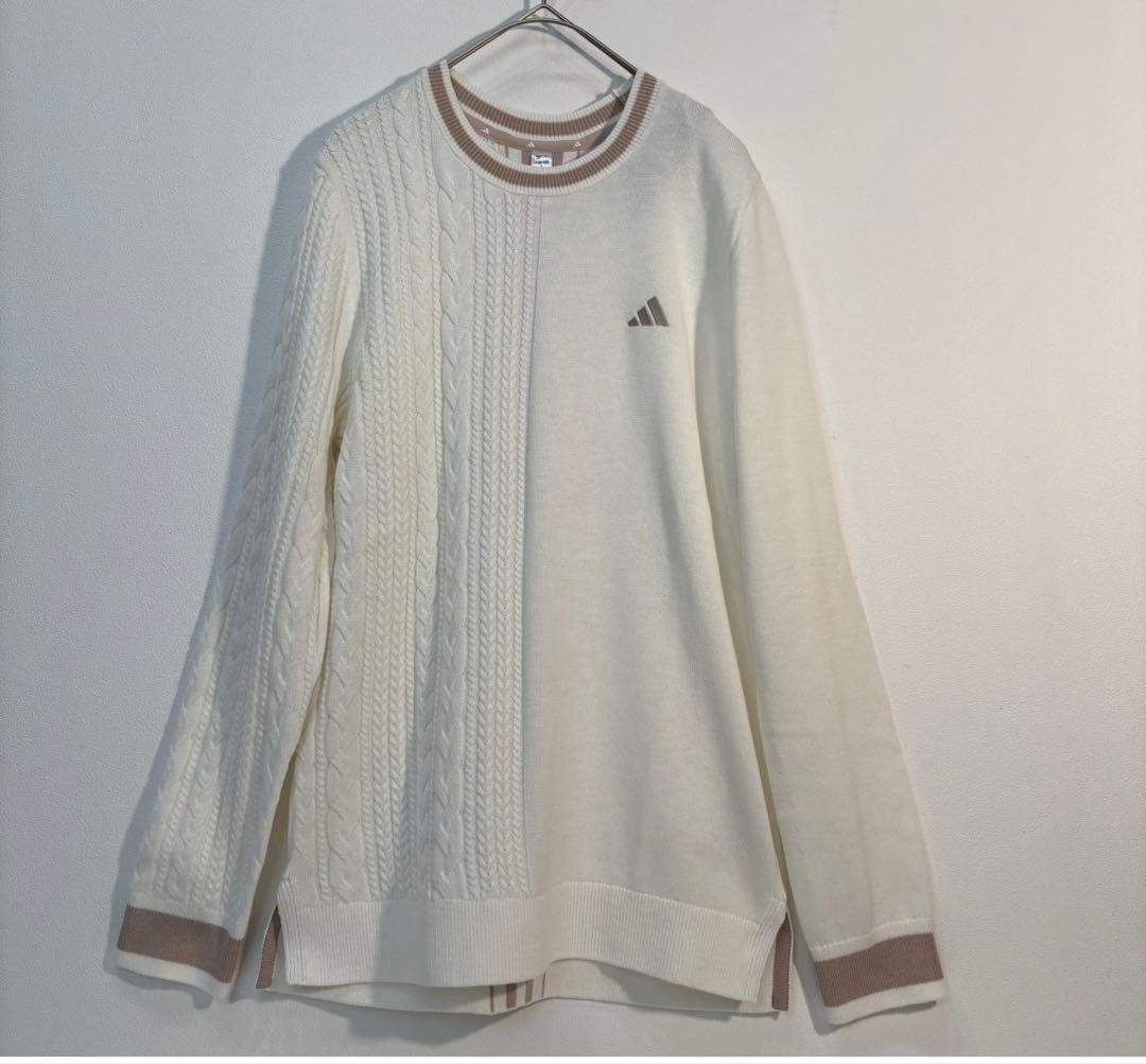 新品adidasゴルフ　クラシックスタイルのセットアップ ニットトップススカート