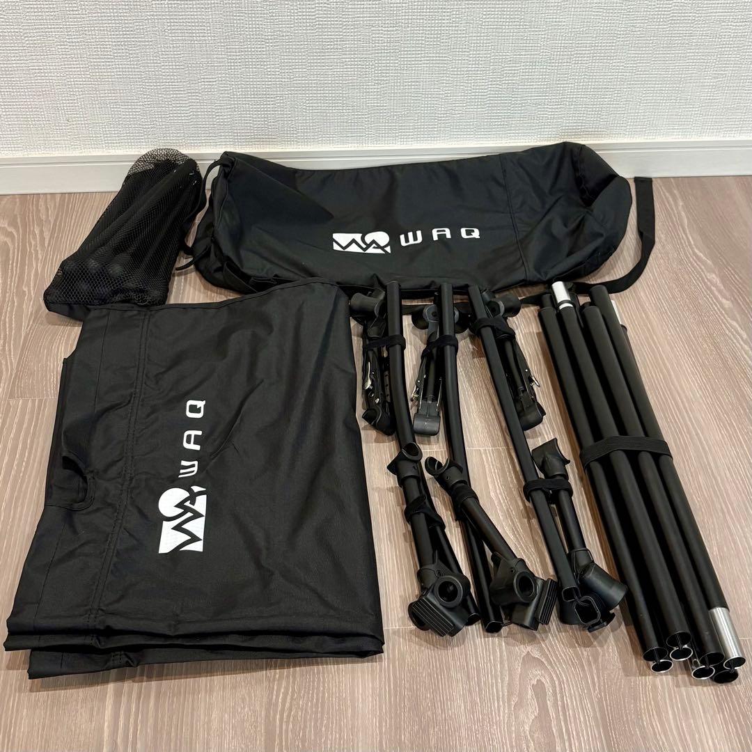 WAQ【寝具2点セット】インフレーター　マット 10cm 2WAY コット