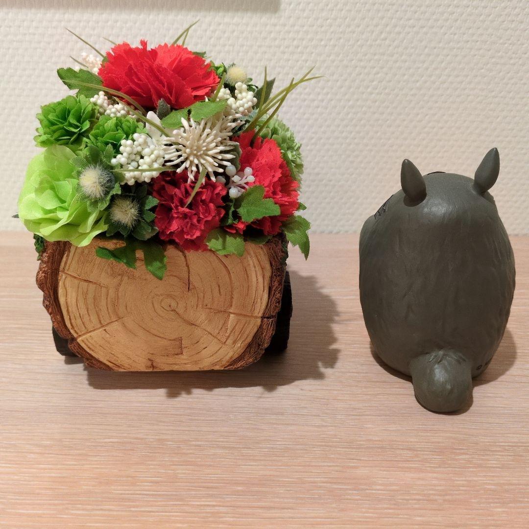 トトロと森の三輪車 プランターカバー＆造花セット